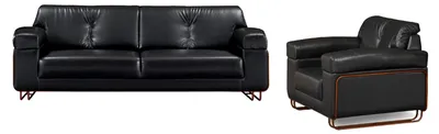 Produktbild von Sofagarnitur 3+1 Sitzer Luxus Wohnzimmer Gruppe Sessel Leder Modern Couch Neu