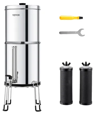 Zdjęcie produktu dla Vevor System Filtracji Wody Grawitacyjny Stal Nierdzewna 7L 8.5L 2 Filtry