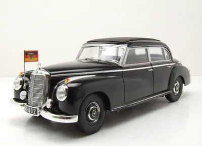 Produktbild von Norev 183707 Mercedes 300 1955 schwarz Konrad Adenauer 1:18