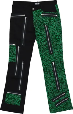 Produktbild von Nix Gut - Leo, Frauenhose Grün/Schwarz im Straight-Fit-Style