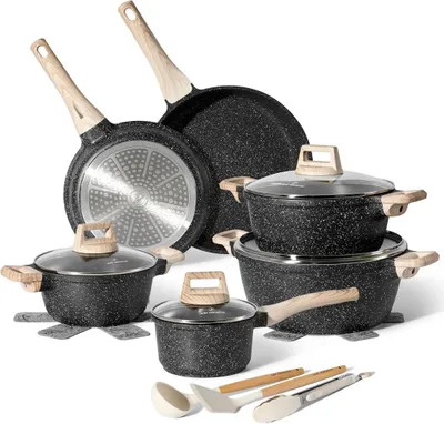 Immagine prodotto di Just Perfecto JL-27: set di pentole da 15 pezzi - Nero