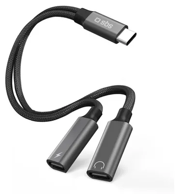 Zdjęcie produktu dla SBS TEADATYCHARGETYCK, 0,13 m, USB C, 2 x USB C, Czarny