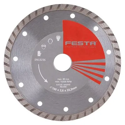 Image de Lame diamantée FESTA 21415 TURBO 150 x 2,6 x 22,2 mm