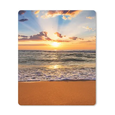 Produktbild von MuchoWow® Mauspad Mousepad Strand - Sonnenuntergang - Meer - Wolken - Horizont 19x23 cm - Mousepads - Maus Mat - Pad - Mausunterlage - Mauspads - Spielen