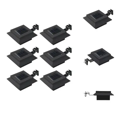 Obrázek produktu pro vidaXL Venkovní solární osvětlení 6 kusů LED čtverec 12 cm černý - Venkovní osvětlení