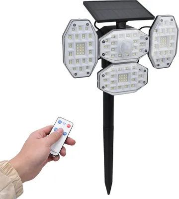 Obrázek produktu pro Solární nástěnné svítidlo 164 LED IP65 Vodotěsné 2000LM Vysoký jas Dekorativní solární lampa pro zahradní dvůr