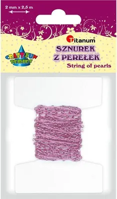 Produktbild von Perełki na sznurku 2,5mmx2m różowe