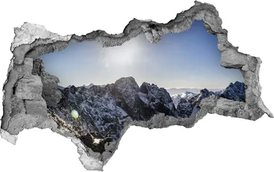 Produktbild von Selbstklebender Loch-3D-Aufkleber 95x73 cm Winter in Tatra