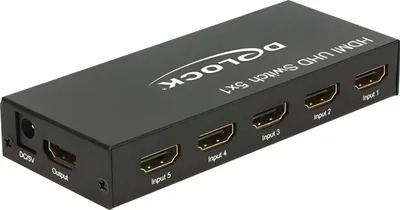 Zdjęcie produktu dla DeLOCK 18685, HDMI, Metal, Czarny, 18 Gbit/s, 600 MHz, 3840 x 2160 px