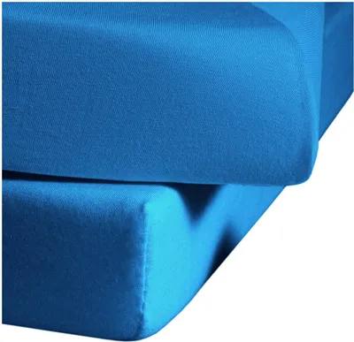 Produktbild von Fleuresse Fein-Jersey Spannbetttuch Bettlaken 180 x 200 cm - 200 x 200 cm Elasthan 6074 royalblau