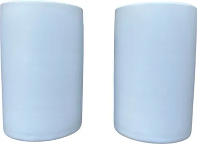 Produktbild von Wenko 2er Set Zahnputzbecher, Zahnbürstenhalter, Keramik, weiß, Vase