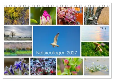 Produktbild von Naturcollagen 2027 (Tischkalender 2027 DIN A5 quer), CALVENDO Monatskalender