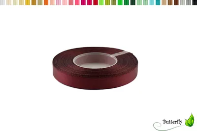 Produktbild von Satinband 12mm x 32m Rolle, Farbe:060 dunkel bordeaux