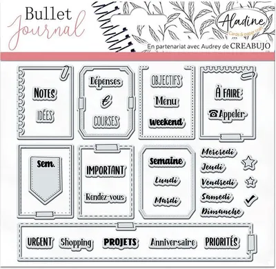 Produktbild von 13 transparente Stempel - Wochenorganisation