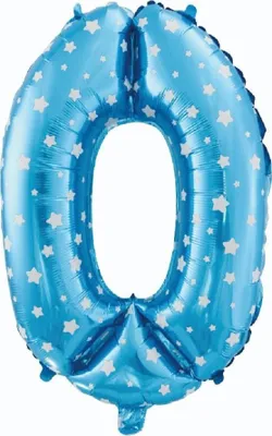 Produktbild von Aufblasbare Ziffern '0' blau 61 cm