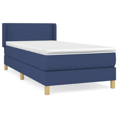 Produktbild von vidaXL Boxspringbett mit Matratze Blau 80x200 cm Stoff