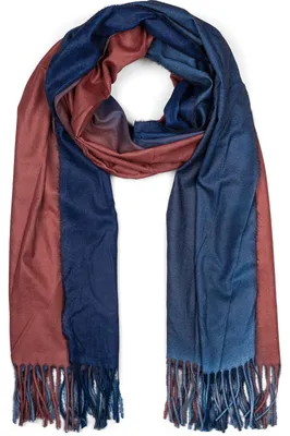 Image de styleBREAKER : Écharpe pour femmes avec dégradé de couleurs à deux tons et franges, étole d'hiver chaude, multicolore, effet dégradé (référence : 01017147)