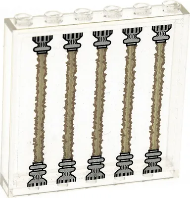 Produktbild von 1x Lego Panele 1x6x5 transparent weiß Fenster Laser seitenverkehrt 59349pb034