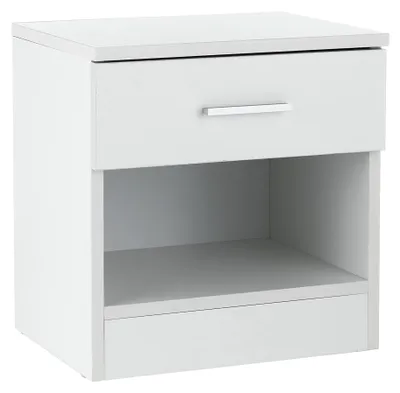 Immagine prodotto di Omgoods - Comodino multifunzionale con cassetto, bianco