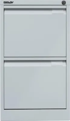Produktbild von Hängeregistraturschrank, einbahnig, 2 Hängeregistraturen, grau