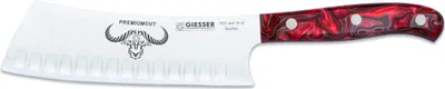 Produktbild von Giesser Messer PremiumCut Santoku Yobocho No 1 Red Diamond Acryl scharf Kullenschliff 16 cm