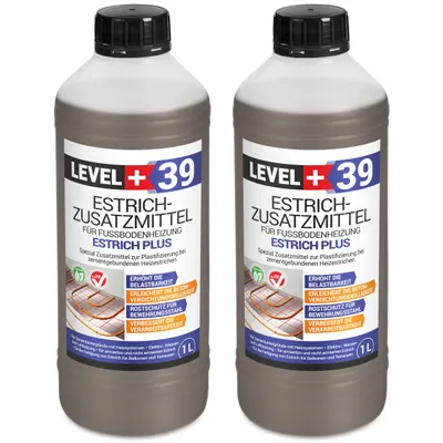 Produktbild von 2L Profi Estrichzusatzmittel Fussbodenheizung HeizestrichZementestrich RM39