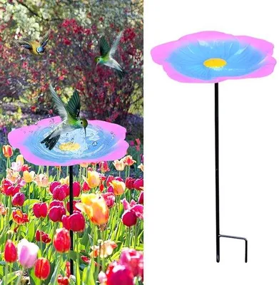 Image de Bain d'oiseaux sur pied, adapté à l'hiver, démontable, pour le balcon et le jardin