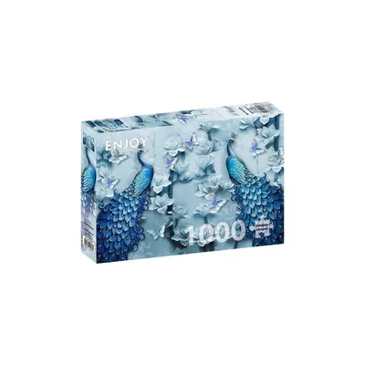 Obrázek produktu pro Puzzle 1000 dílků Enjoy – Modří pávi