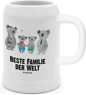 Produktbild von Mr. & Mrs. Panda Seidel Koala Familie zwei - Weiß - Geschenk, Krug, Steinkrug, Humpen, Zusammen, Koalabär, Bruder, Bier