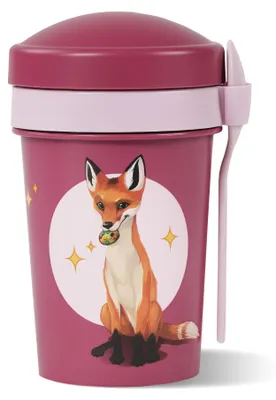 Produktbild von AWAVE® Die Schule der Magischen Tiere Müslibecher To Go 540 ml rPET | Beerenrot, Rabbat