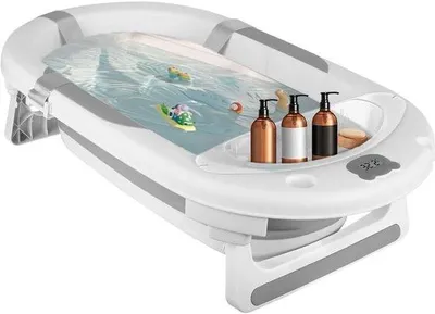 Productafbeelding van Inklapbaar Babybad met Thermometer en Antislip Verkleiner (0-3 jaar)