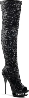 Produktbild von BLONDIE-R-3011 Damen Boots von Pleaser, Schwarz  , EU 41, US 11