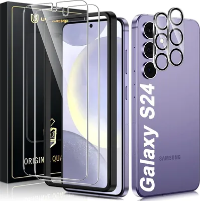Produktbild von Samsung Galaxy S24 Schutzfolie 4er Set: Panzerglas Displayschutz & Kameraschutz