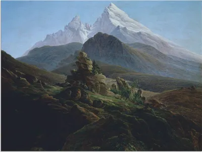 Produktbild von ARTland Wandbild Alu für Innen & Outdoor Der Watzmann. Um 1824 Größe: 120x90 cm