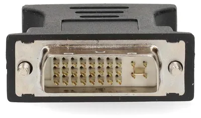 Immagine prodotto di Adattatore DVI | DVI-I 24+5-Pin maschio | VGA femmina 15p | Nichelato | Diritto | PVC | Nero | Scatola