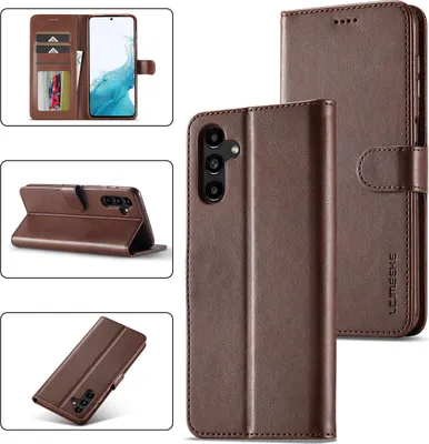 Produktbild von Galaxy A14 Hülle, Klapphüllen Brieftasche Leder Magnetverschluss Ständer Schutzhülle für Samsung Galaxy A14 5G Braun