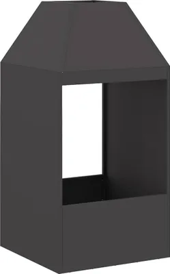 Zdjęcie produktu dla Kominek Czarny 50 x 50 x 100 cm Stal