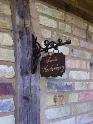 Produktbild von Hausschild Hausnummer Ladenschild Namenschild, Tür Schild 30x19 Hardenberg eckig