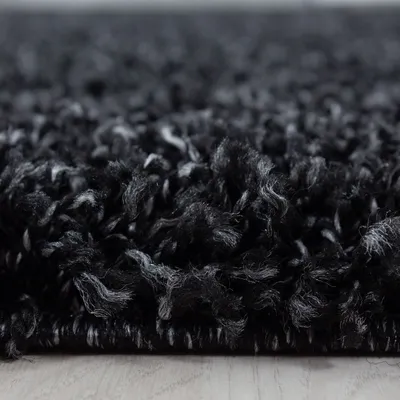 Produktbild von Hochflor Teppich Lux Läufer, Farbe: Anthrazit, Größe:80x250 cm