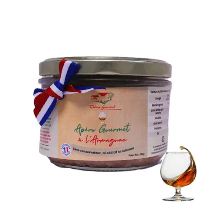 Produktbild von Apéro Gourmet Streichaufstrich mit Armagnac 180 g – Aperitif-Spezialität aus dem Südwesten Frankreichs – Ohne Konservierungsstoffe, ohne Zusatzstoffe
