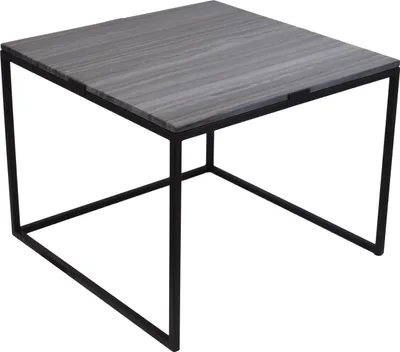 Produktbild von LOFT42 Marble L Beistelltisch Quadratisch schwarz - Metall - Marmor - 43x55x55