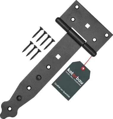 Zdjęcie produktu dla KOTARBAU® Zawiasy krzyżowe 200 mm zawias do okiennicy zawias do bramy zawias do drzwi zawias do zawiasów okucia budowlane zawias do bramy ogrodowej zatrzask malowany proszkowo (200 mm)