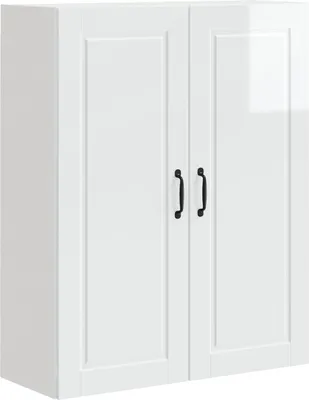 Immagine prodotto di vidaXL Armadio a muro PORTO Bianco lucido 80 x 31 x 100 cm in materiale derivato dal legno