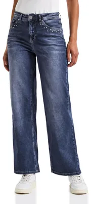 Productafbeelding van Street One wijde broek met studs