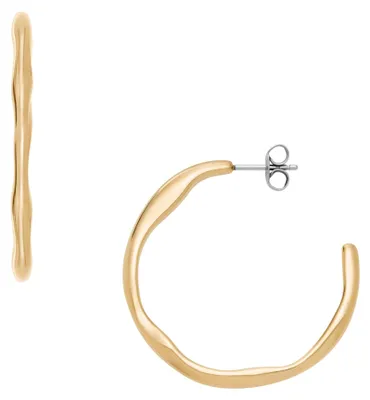 Produktbild von Skagen Women's Stainless Steel Push Back Earrings Mattes Gold,3.5Lx3.43Wxcm