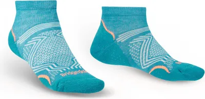 Productafbeelding van Bridgedale Hike UltraLight T2 Coolmax (Polyesterfasern) Performance, lage wandelsokken voor dames. Maat: M / Kleur: turquoise