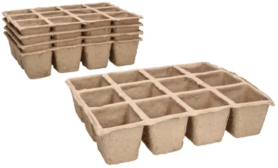 Zdjęcie produktu dla KOTARBAU® 72 doniczki torfowe Biodegradowalne 6 doniczek torfowych 21x17x4,5 cm