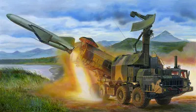 Productafbeelding van Trumpeter, Russische 4K51 Rubezh kustraket met P-15, schaal 1:35