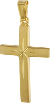 trendor 75550 Kreuz-Anhänger 24 mm 750 Gold/18 Karat 1