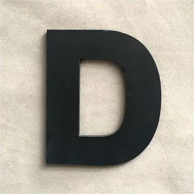 Produktbild von Wandaufkleber Buchstabe schwarz 9 x 7,4 cm, Buchstabe D